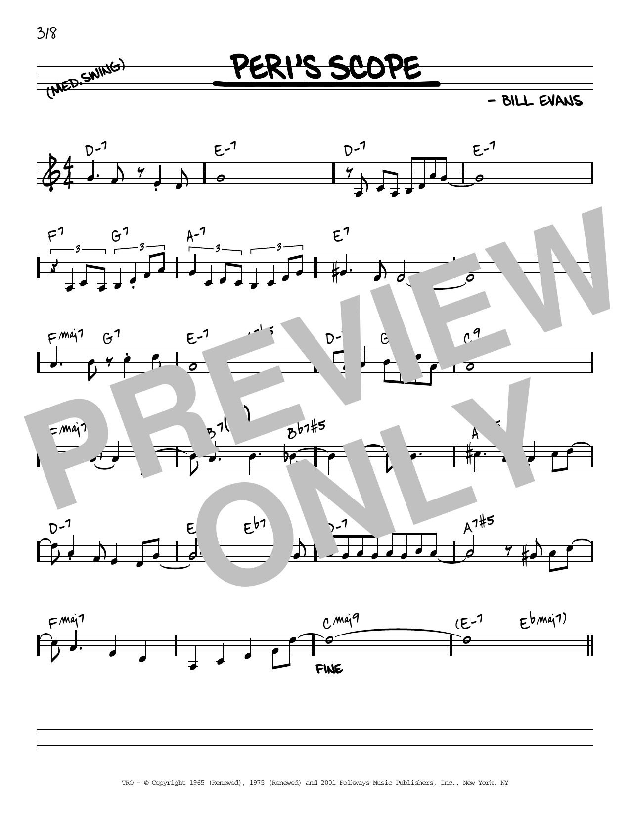 Download Bill Evans Peri's Scope [Reharmonized version] (ar Sheet Music