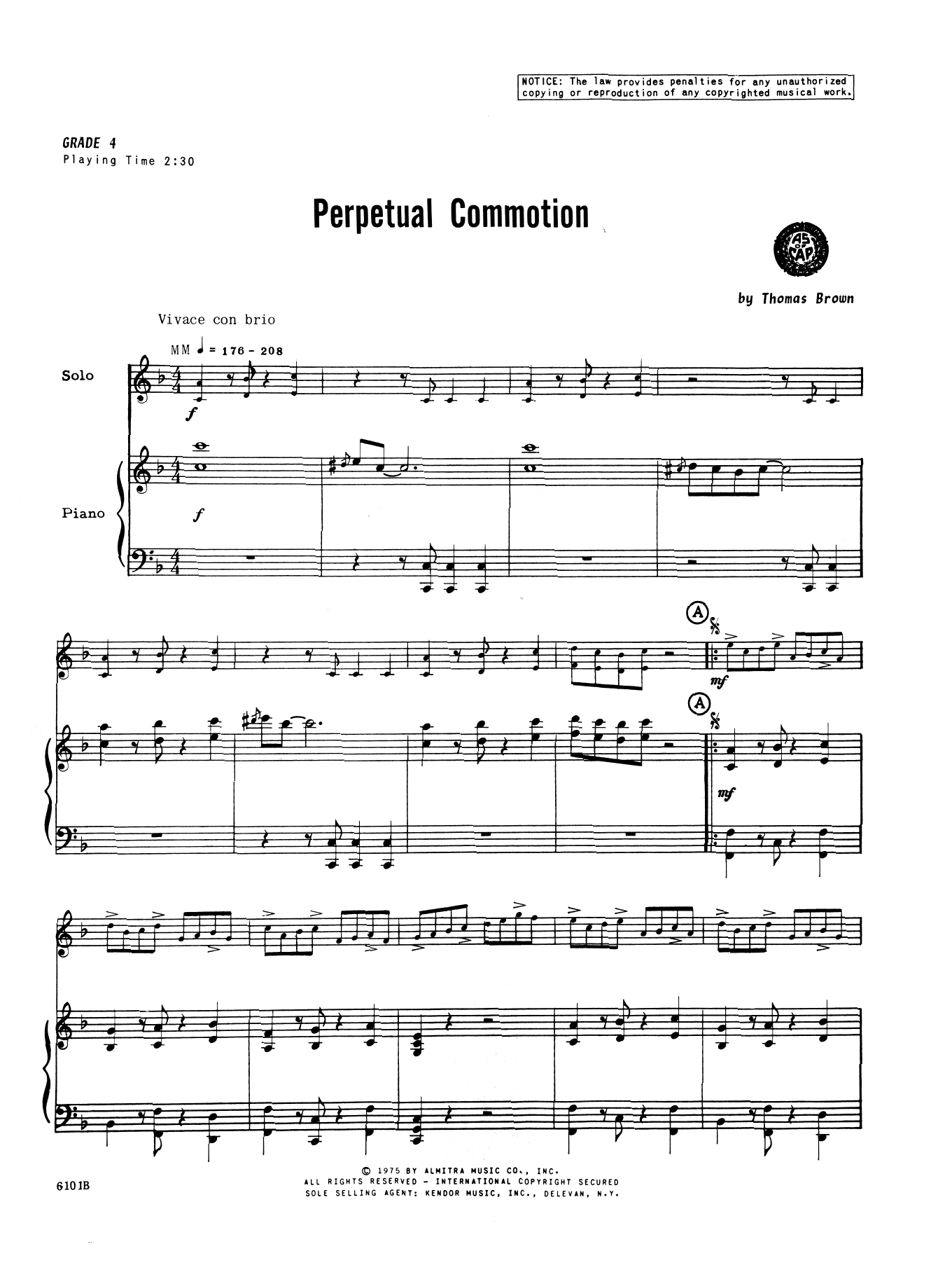 Download Tom Brown Perpetual Commotion - Piano Sheet Music