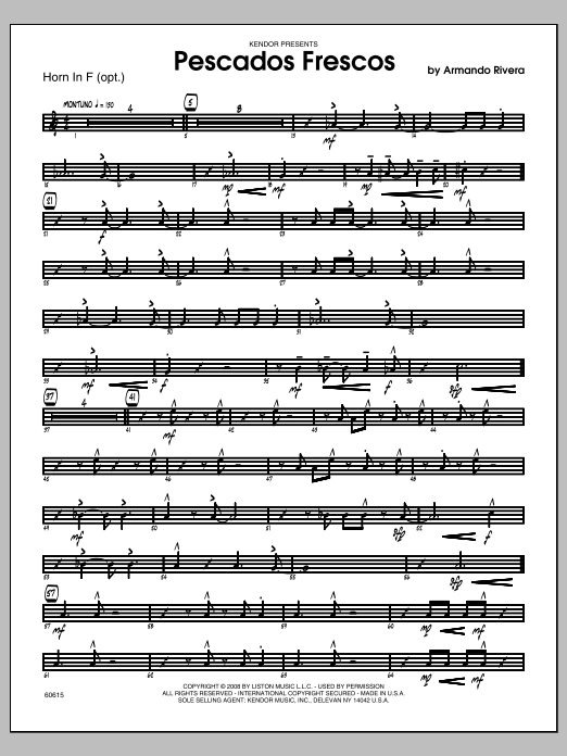 Download Rivera Pescados Frescos - Horn in F Sheet Music