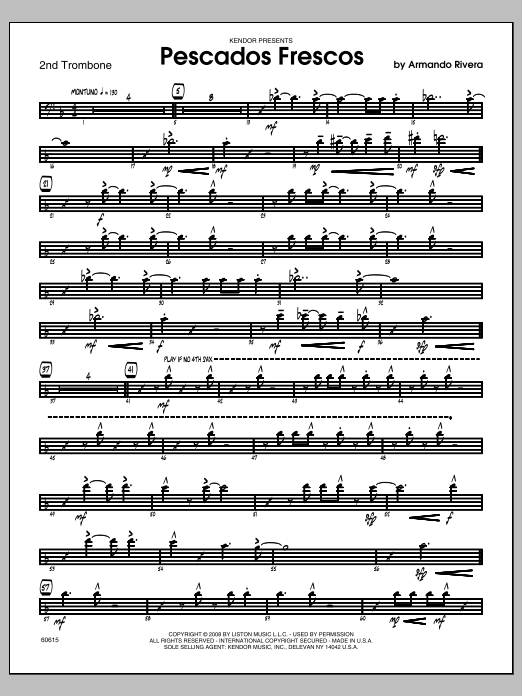 Download Rivera Pescados Frescos - Trombone 2 Sheet Music
