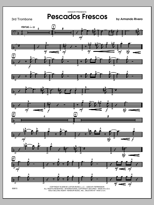Download Rivera Pescados Frescos - Trombone 3 Sheet Music