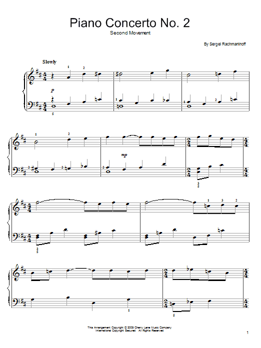 Download Sergei Rachmaninoff Piano Concerto No. 2 Sheet Music