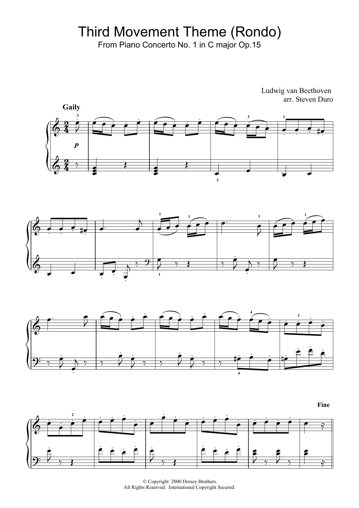 Download Ludwig van Beethoven Piano Concerto No.1 in C Major Op.15, R Sheet Music