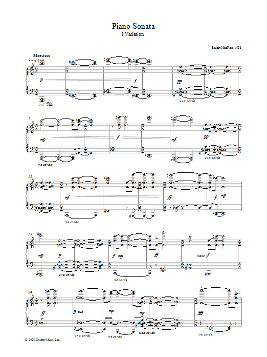 Download Stuart MacRae Piano Sonata, I Variation Sheet Music