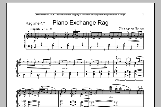 Download Christopher Norton Piano Exchange Rag Sheet Music