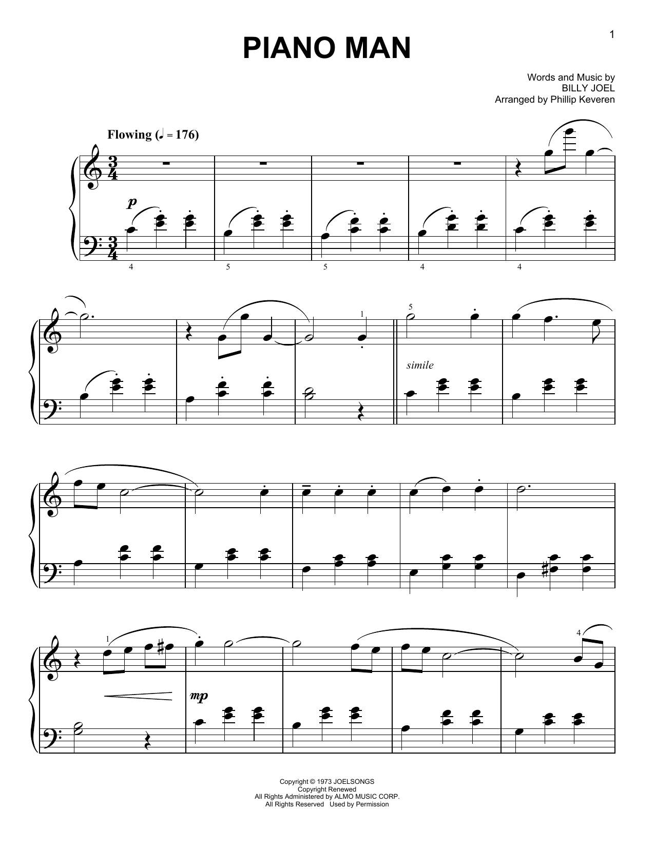 Download Billy Joel Piano Man [Classical version] (arr. Phi Sheet Music
