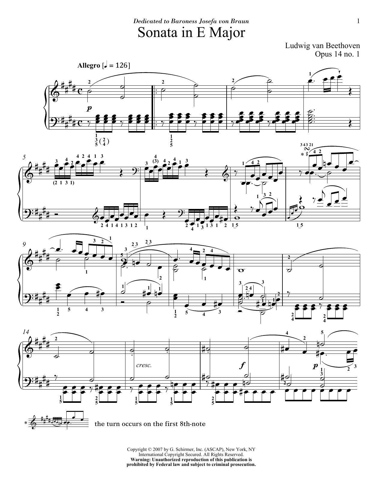Download Ludwig van Beethoven Piano Sonata No. 9, Op. 14, No. 1 Sheet Music