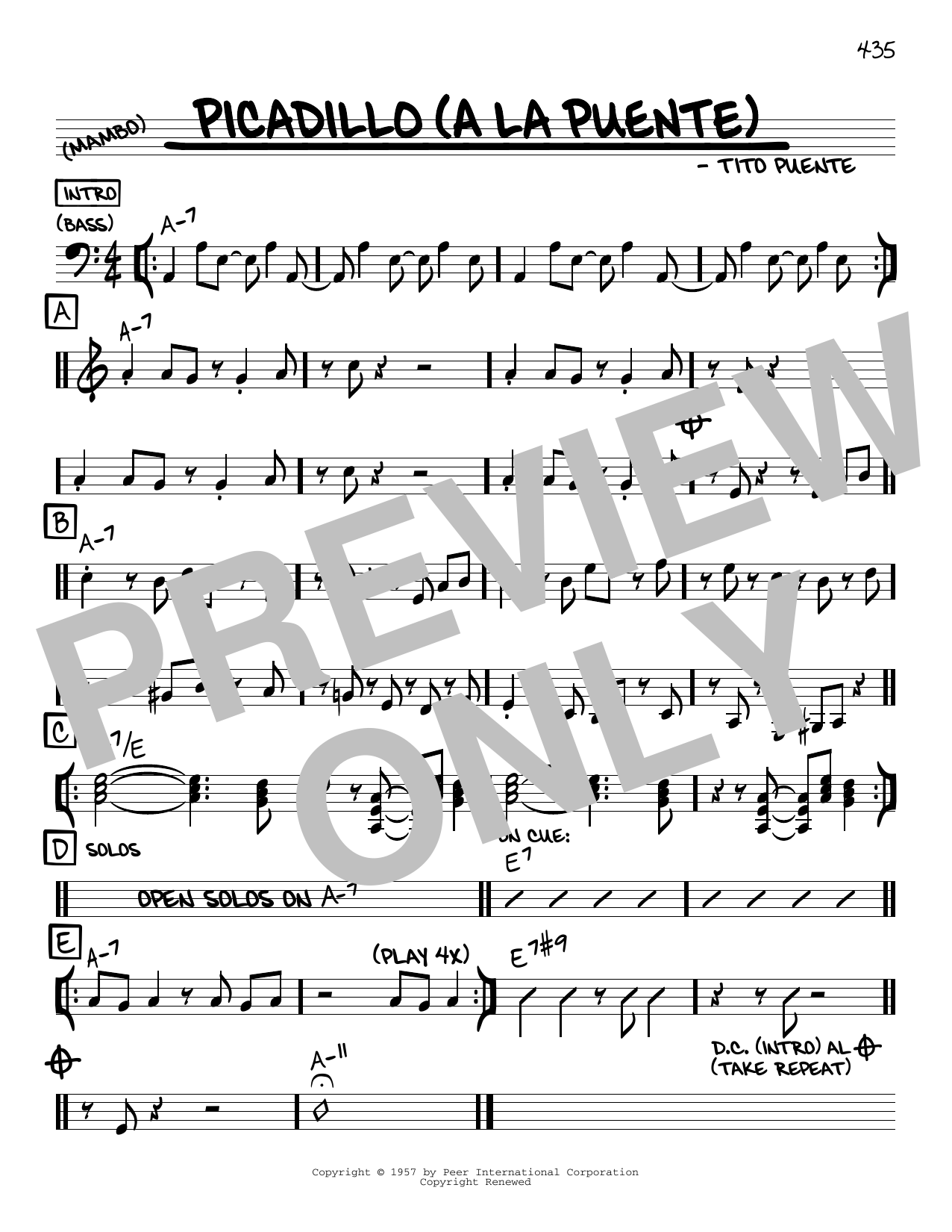 Download Tito Puente Picadillo (a la Puente) Sheet Music