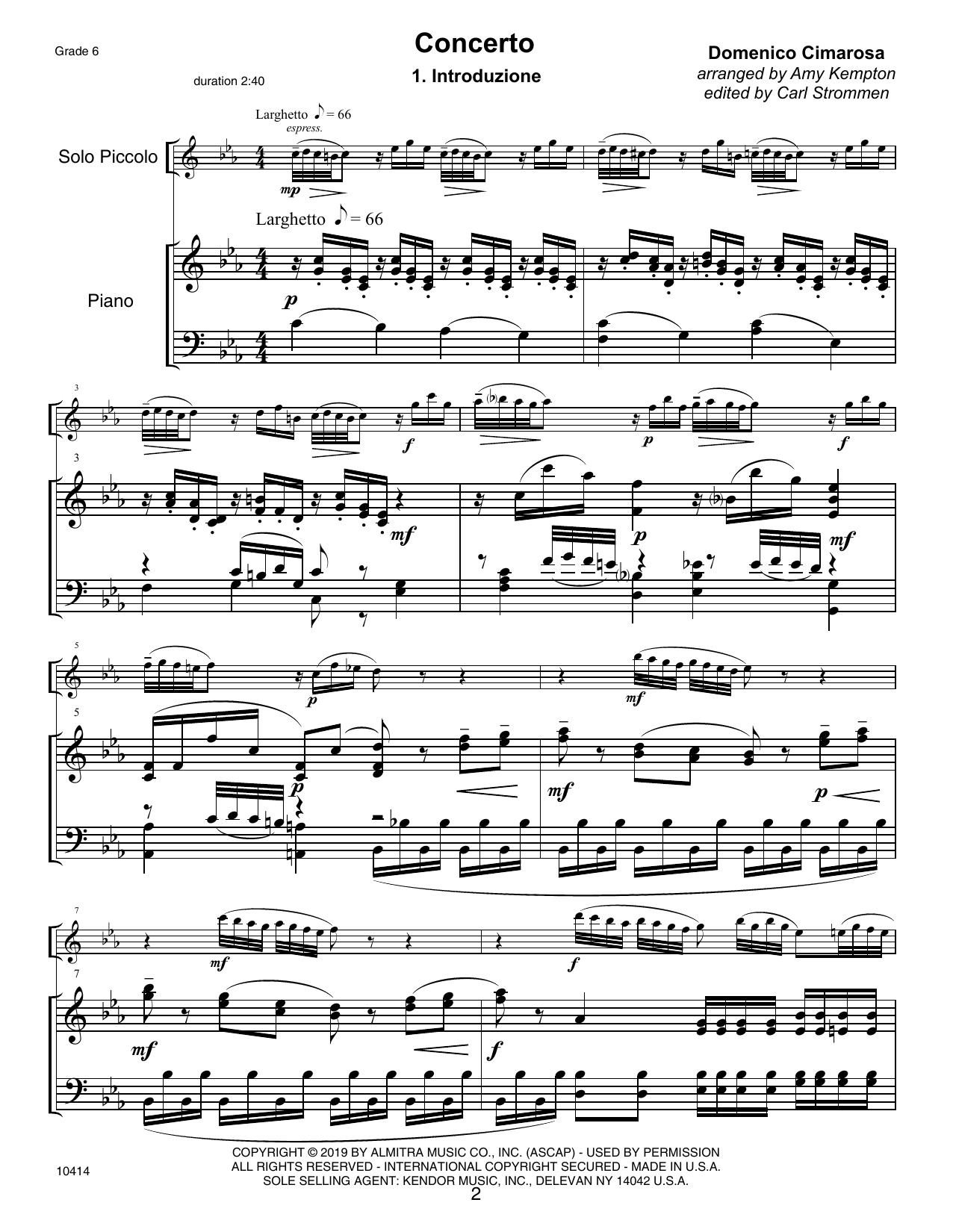 Download Amy Kempton Piccolo Master Repertoire - Piano Accom Sheet Music