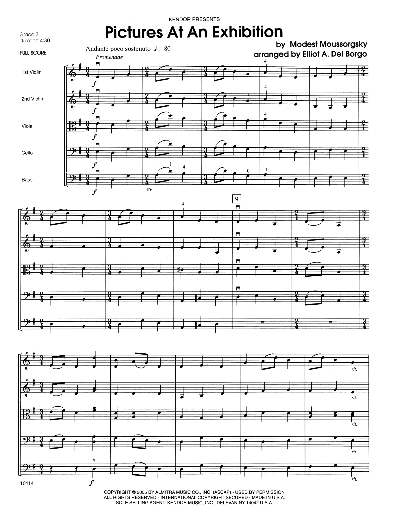 Download Modest Mussorgsky Pictures at an Exhibition - Full Score Sheet Music