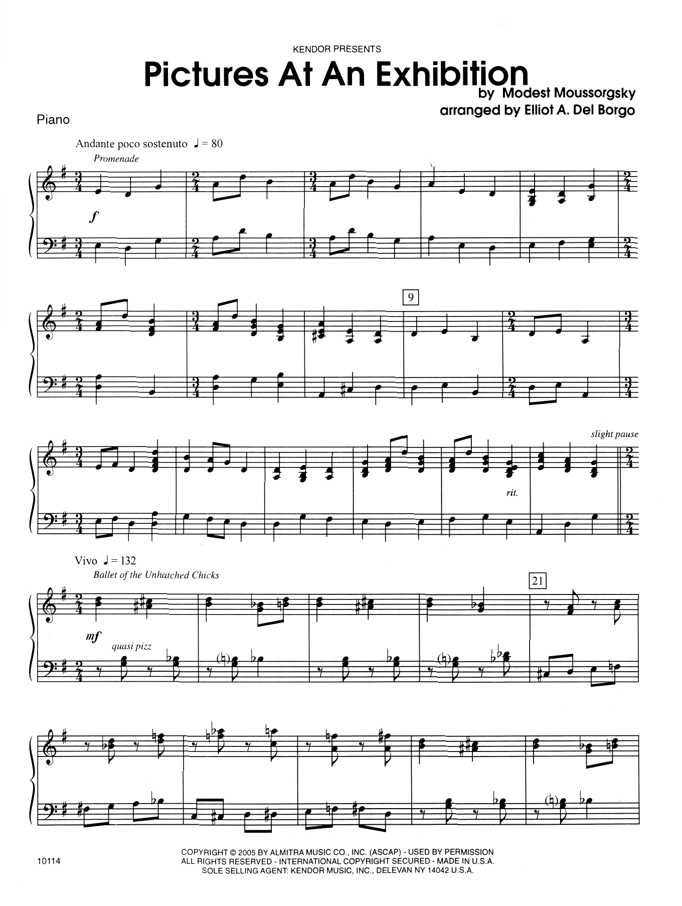 Download Modest Mussorgsky Pictures at an Exhibition - Piano Accom Sheet Music