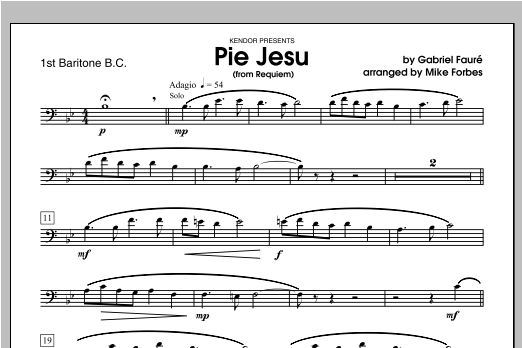 Download Forbes Pie Jesu (from Requiem) - Baritone 1 Sheet Music