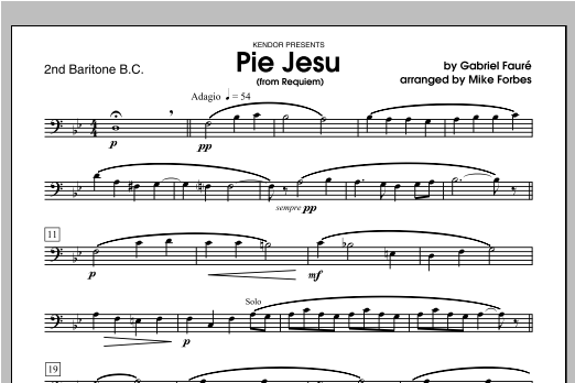 Download Forbes Pie Jesu (from Requiem) - Baritone 2 Sheet Music