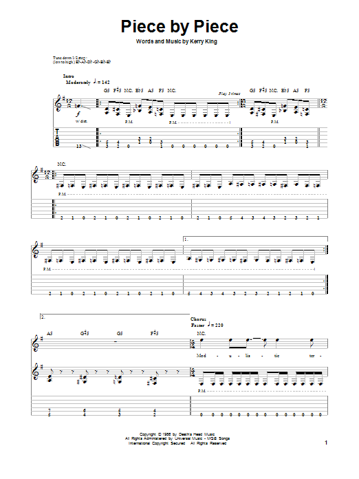 Download Slayer Piece By Piece Sheet Music