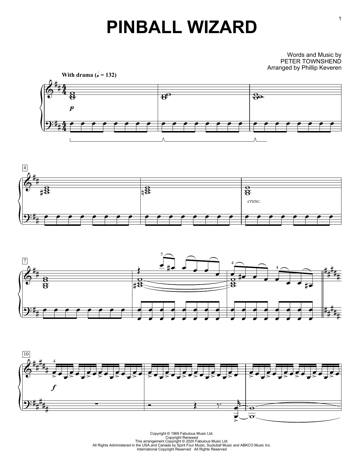 Download The Who Pinball Wizard [Classical version] (arr Sheet Music