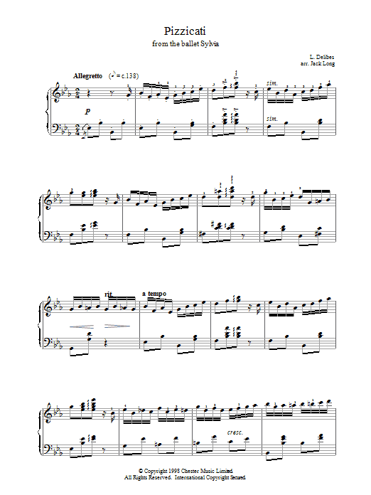 Leo Delibes Pizzicati sheet music notes printable PDF score