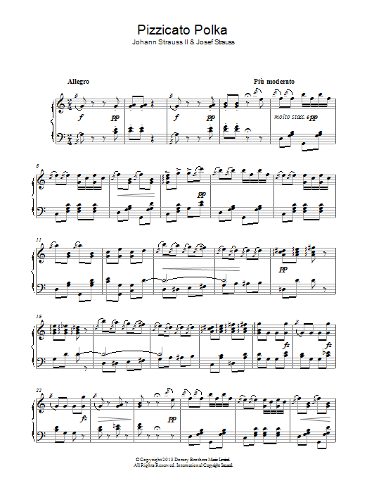 Download Johann Strauss II Pizzicato Polka Sheet Music