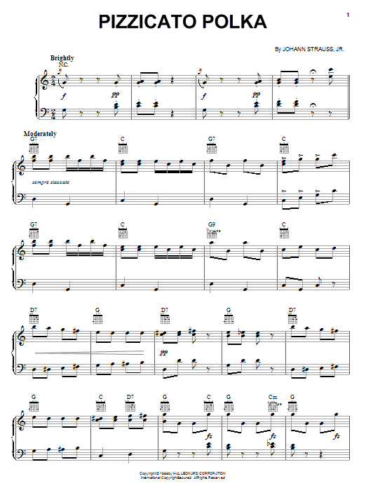 Leo Delibes Pizzicato Polka sheet music notes printable PDF score