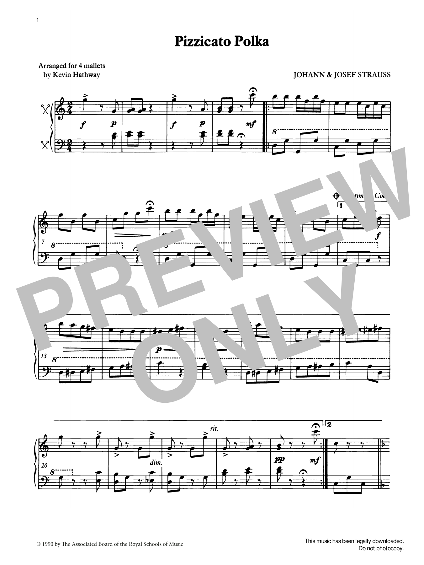 Download Johann Strauss II Pizzicato Polka from Graded Music for T Sheet Music