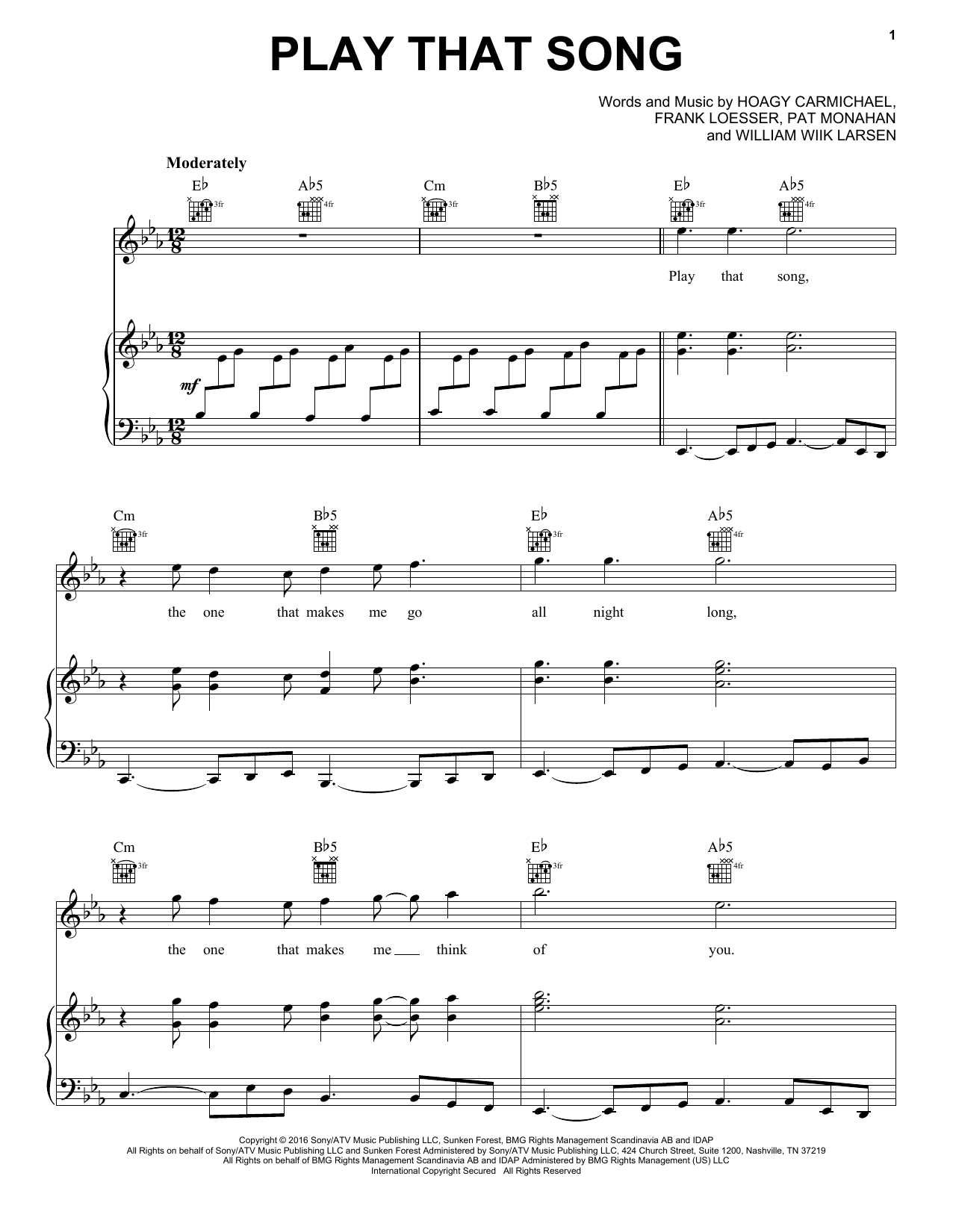 Download Train Play That Song Sheet Music