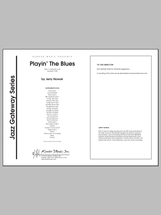 Download Nowak Playin' The Blues - Full Score Sheet Music