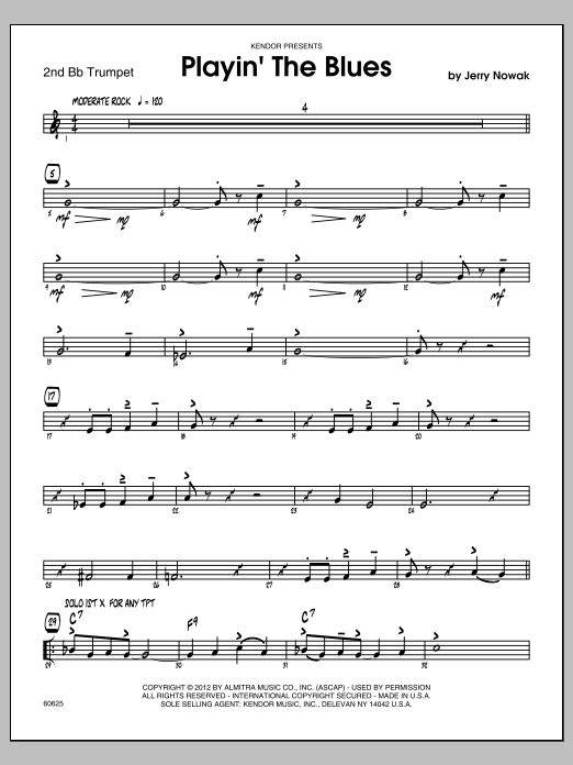 Download Nowak Playin' The Blues - Trumpet 2 Sheet Music