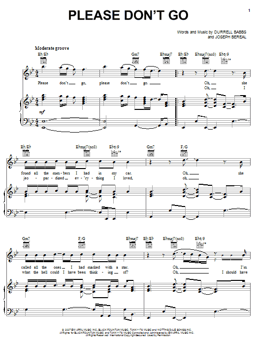Download Tank Please Don't Go Sheet Music