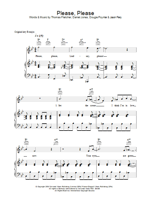Download McFly Please, Please Sheet Music
