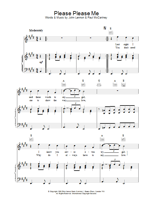 Download The Beatles Please Please Me Sheet Music