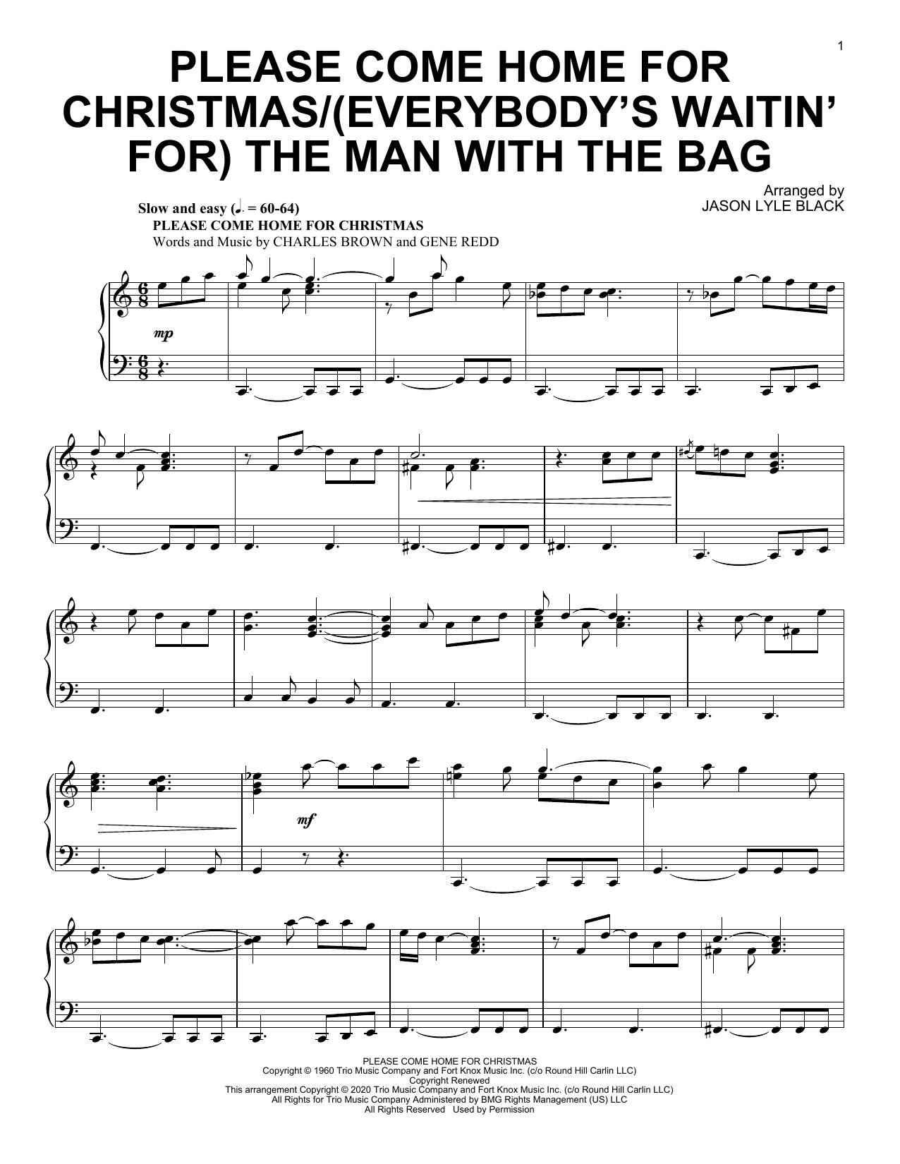 Download Jason Lyle Black Please Come Home For Christmas/(Everybo Sheet Music