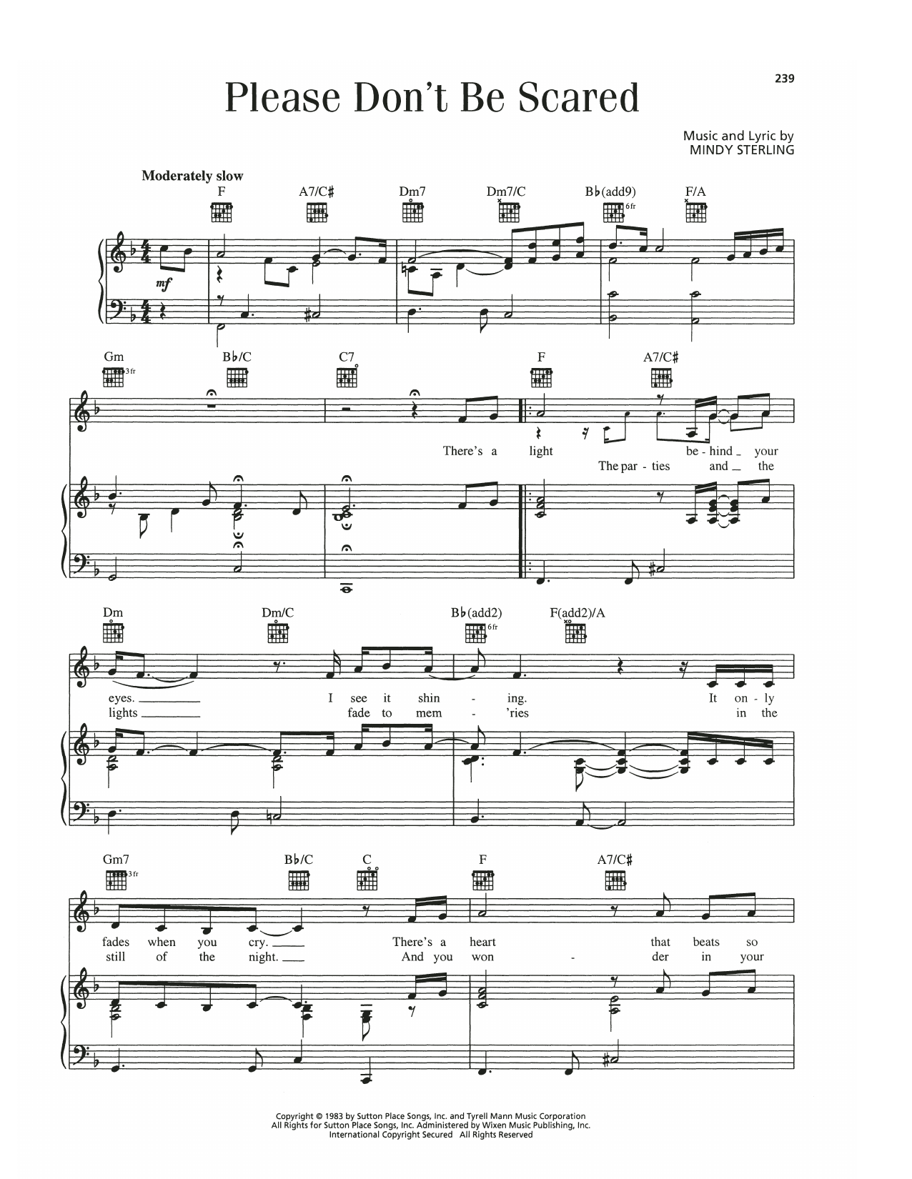Download Barry Manilow Please Don't Be Scared Sheet Music
