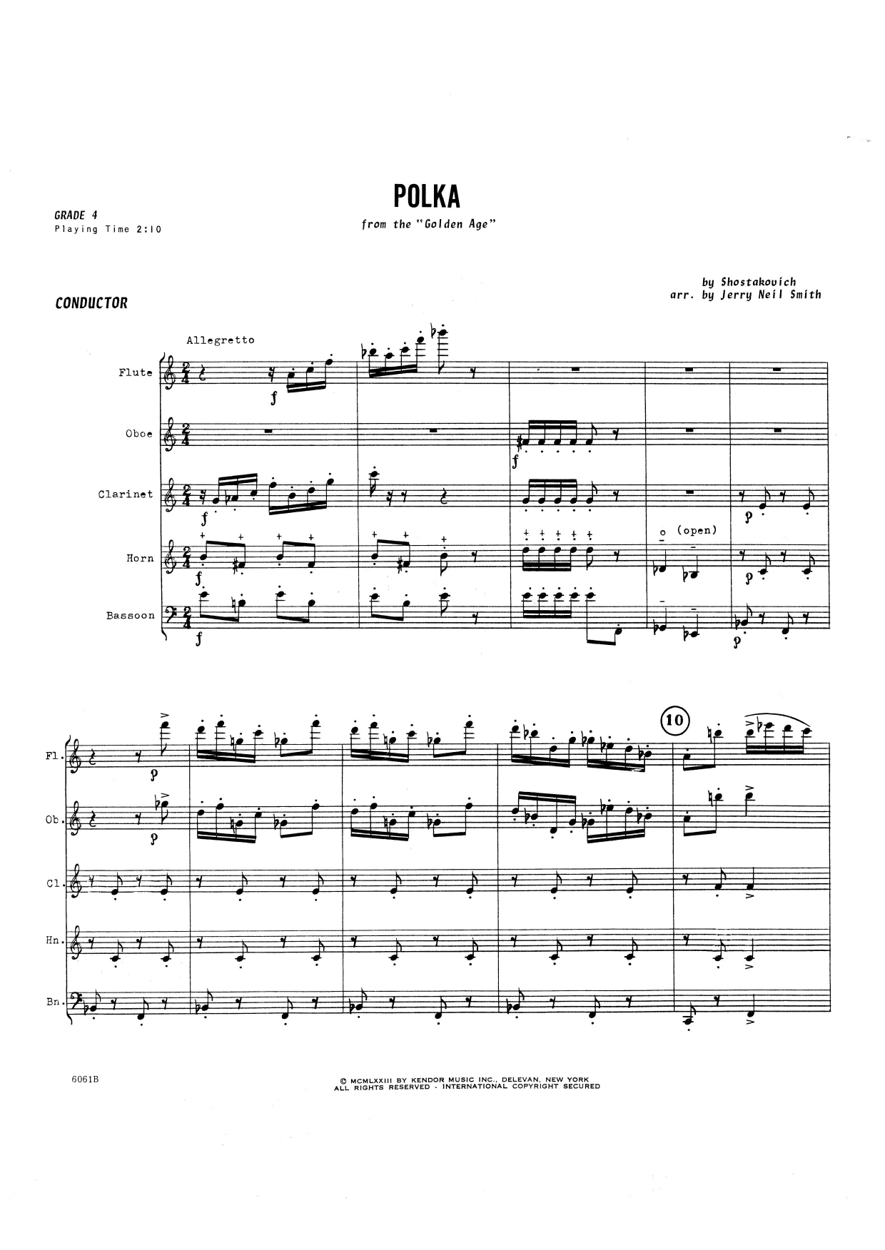 Download Jerry Smith Polka - Full Score Sheet Music