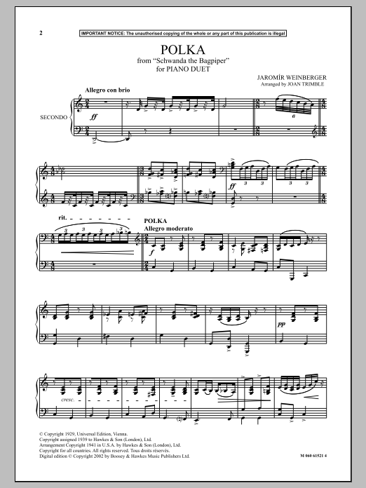 Download Joan Trimble Polka (from Schwanda The Bagpiper) Sheet Music