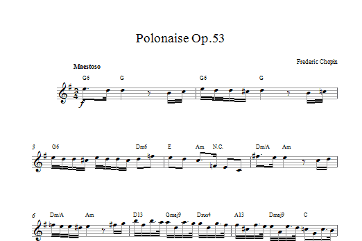 Download Frederic Chopin Polonaise Opus 53 Sheet Music