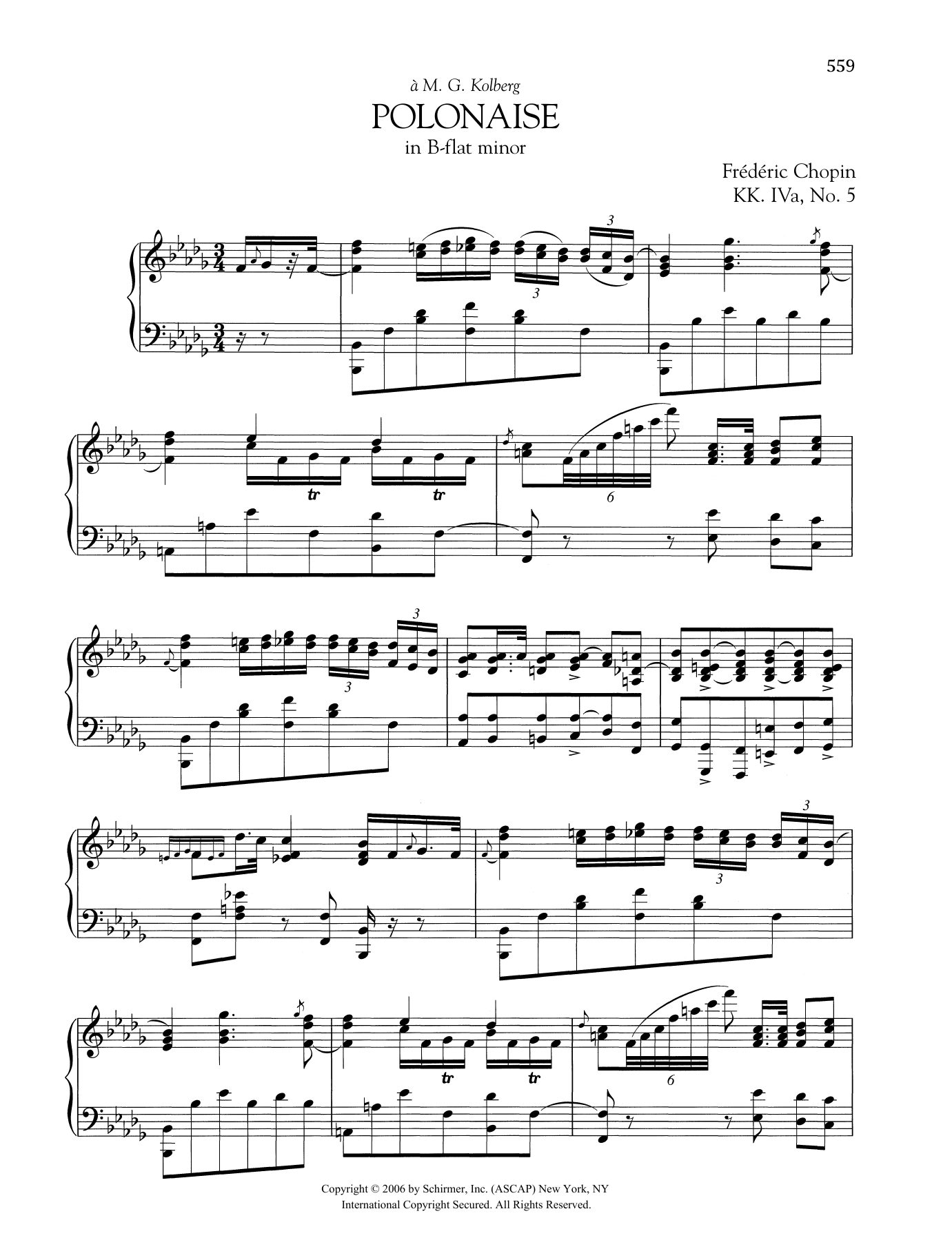 Download Frederic Chopin Polonaise in B-flat minor, KK. IVa, No. Sheet Music