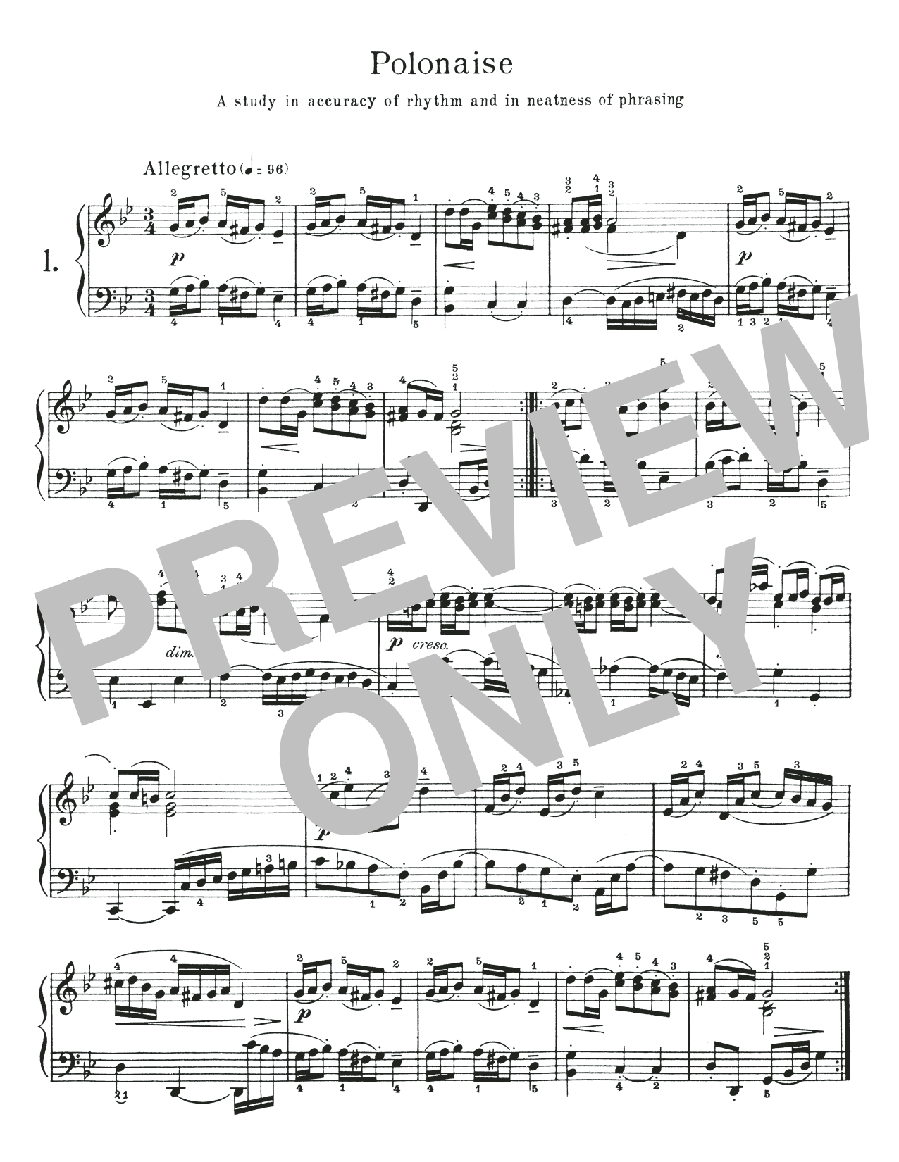 Download Johann Sebastian Bach Polonaise In G Minor, BWV Appendix 125 Sheet Music