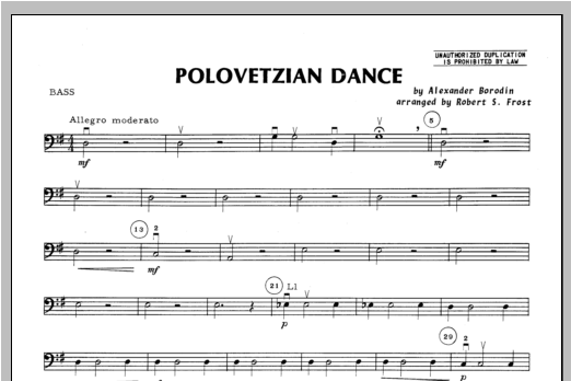 Download Frost Polovetzian Dance - Bass Sheet Music