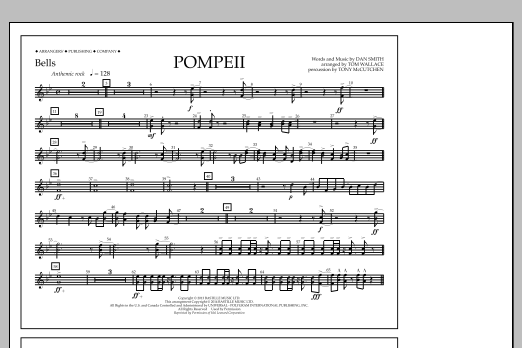 Download Tom Wallace Pompeii - Bells Sheet Music
