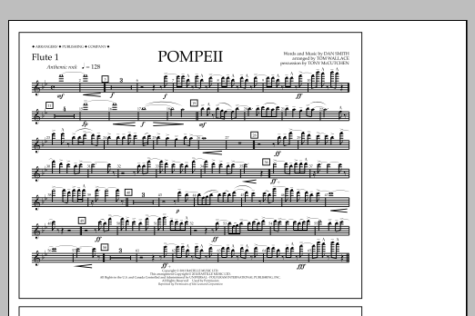 Download Tom Wallace Pompeii - Flute 1 Sheet Music