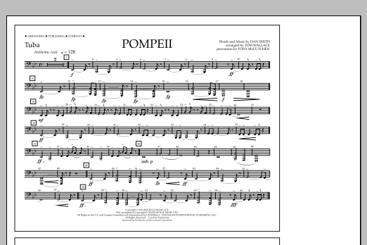 Download Tom Wallace Pompeii - Tuba Sheet Music