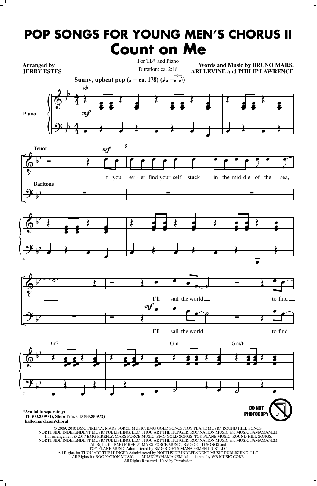 Download Jerry Estes Pop Songs for Young Men's Chorus II Sheet Music