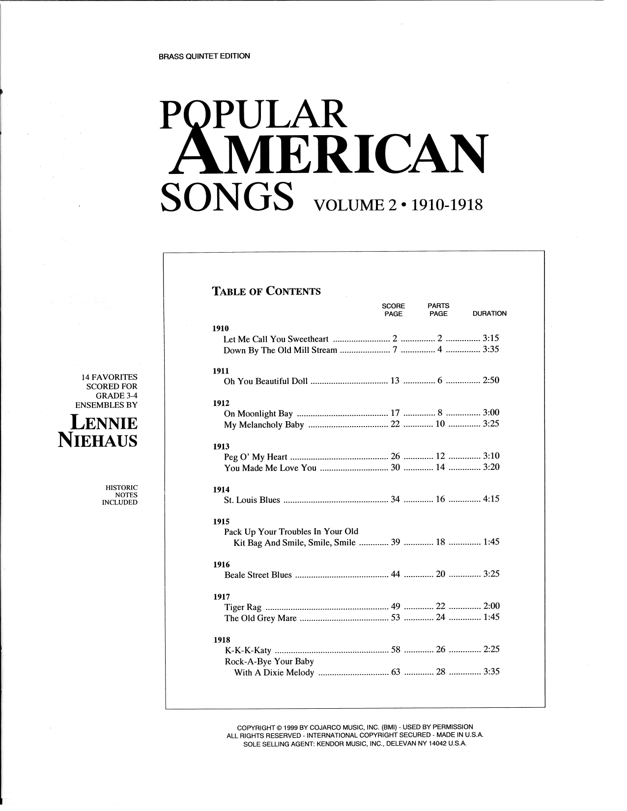 Download Lennie Niehaus Popular American Songs, Volume 2 - 2nd Sheet Music