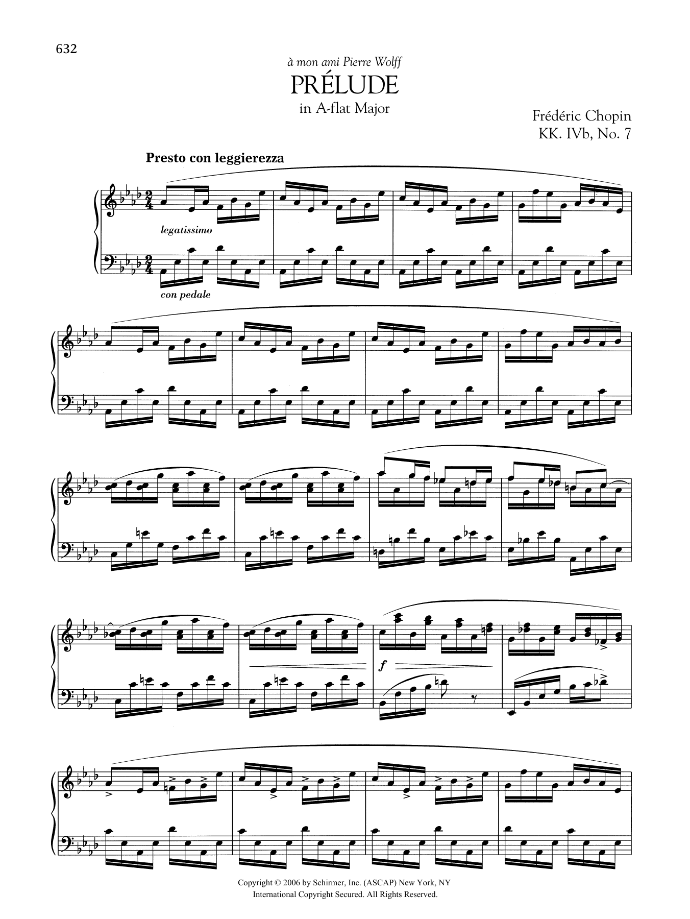 Download Frédéric Chopin Prélude in A-flat Major, KK. IVb, No. Sheet Music
