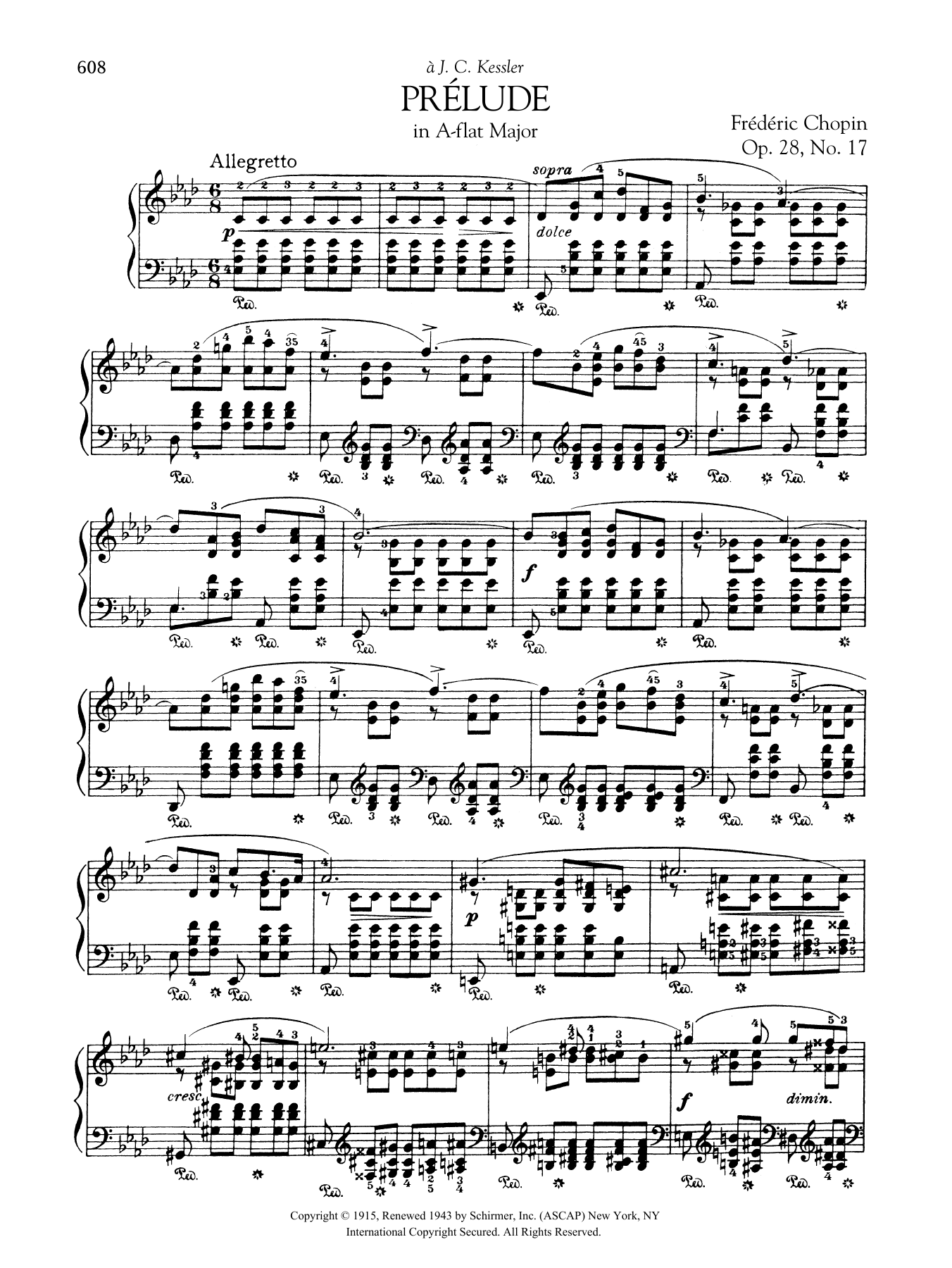 Download Frédéric Chopin Prélude in A-flat Major, Op. 28, No. 1 Sheet Music