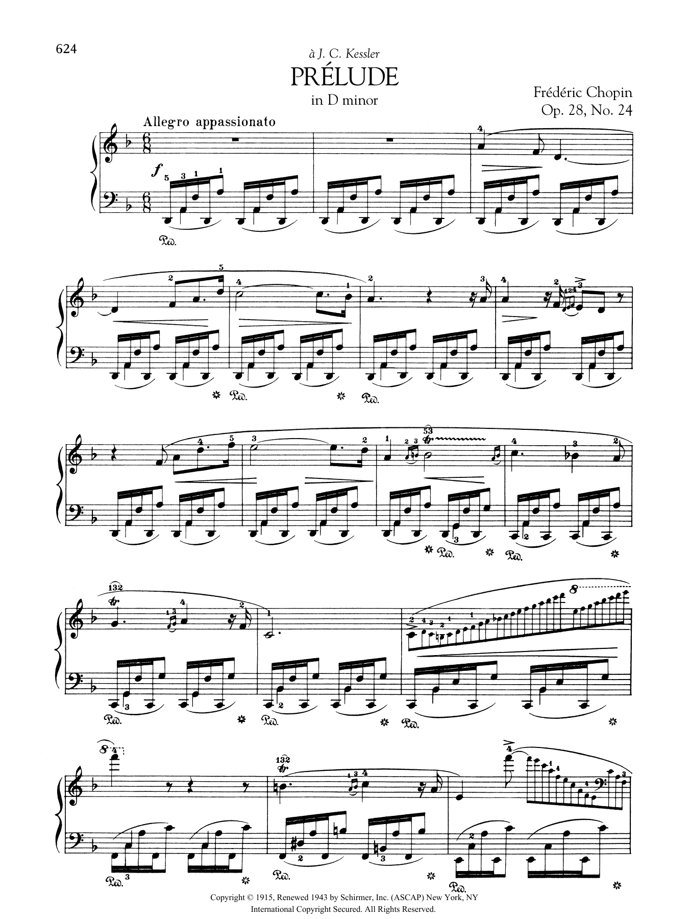 Download Frédéric Chopin Prélude in D minor, Op. 28, No. 24 Sheet Music