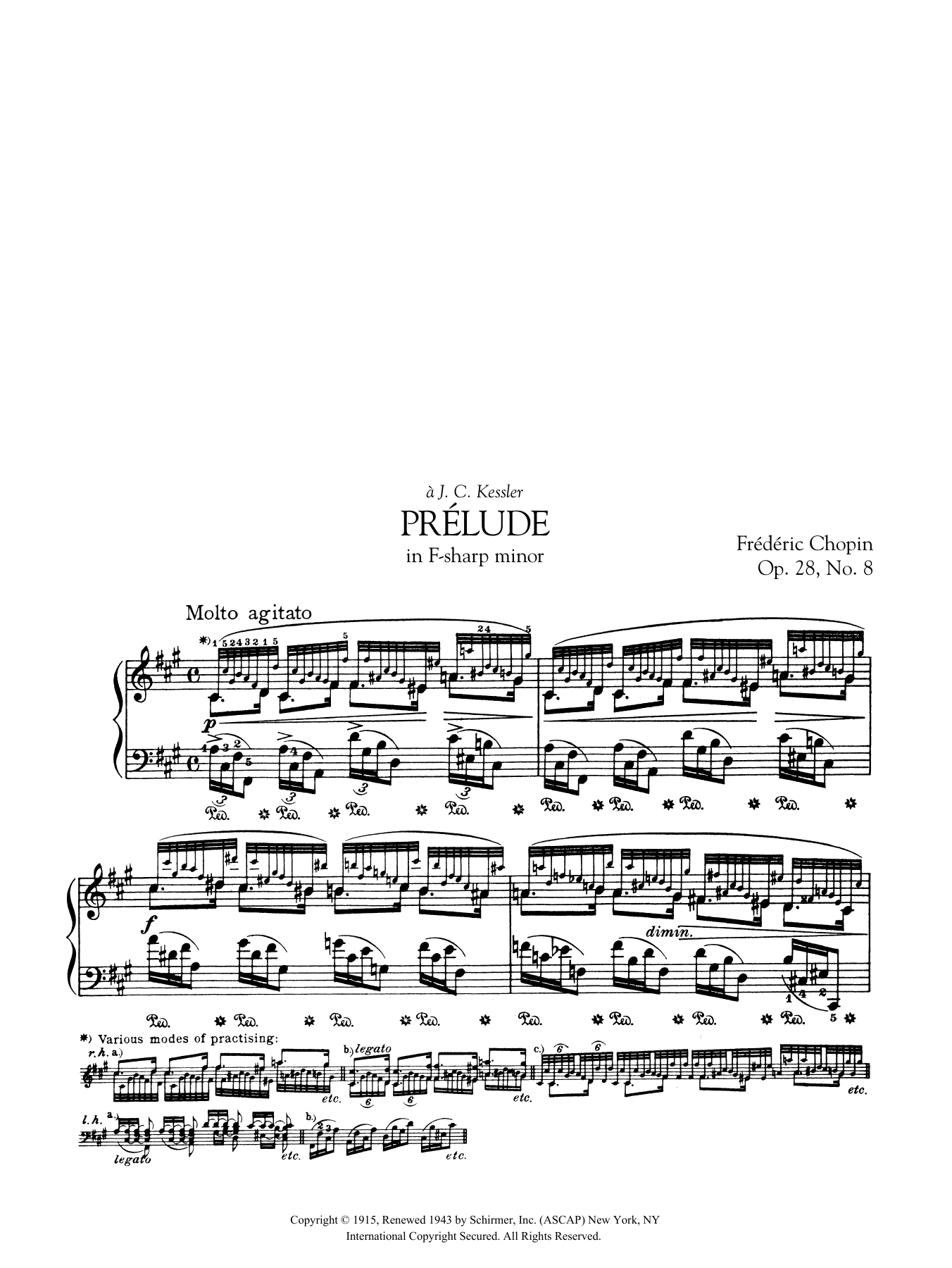 Download Frédéric Chopin Prélude in F-sharp minor, Op. 28, No. Sheet Music