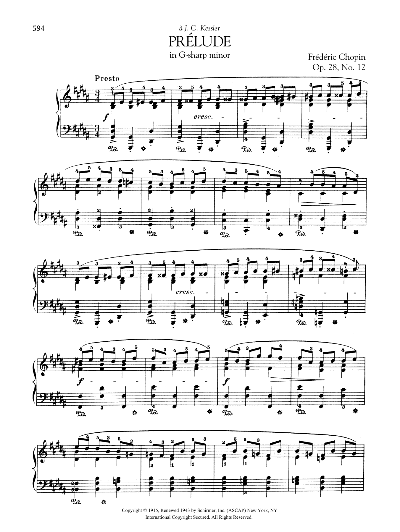 Download Frédéric Chopin Prélude in G-sharp minor, Op. 28, No. Sheet Music