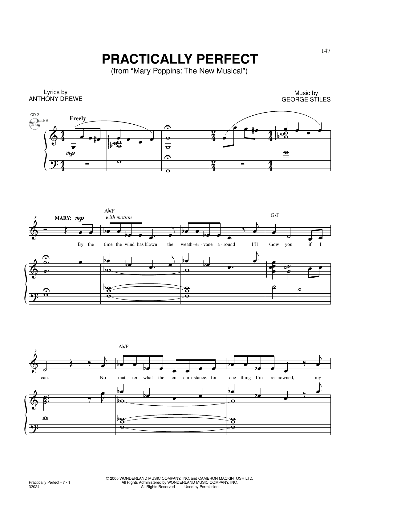 Download Anthony Drewe Practically Perfect (from Mary Poppins: Sheet Music