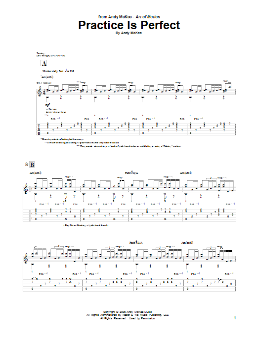 Download Andy McKee Practice Is Perfect Sheet Music