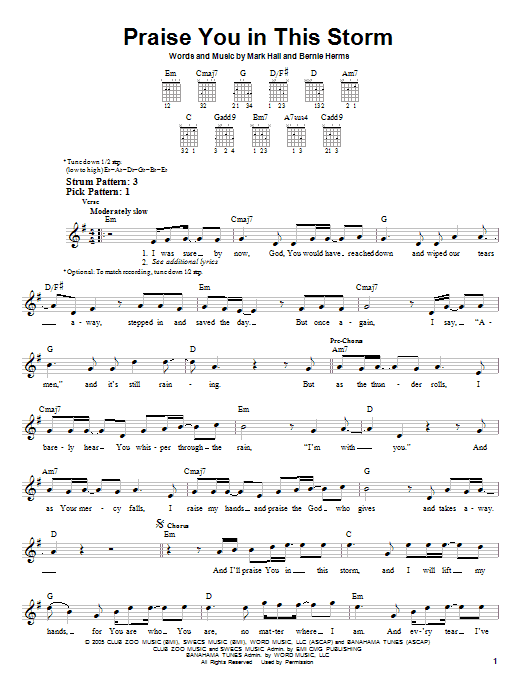 Download Casting Crowns Praise You In This Storm Sheet Music
